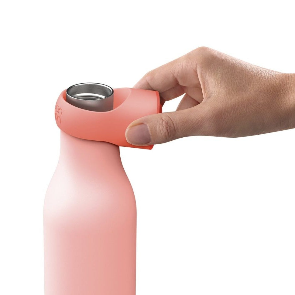 Joseph Joseph Loop™ 500ml Stainless-steel Vacuum Insulated Water Bottle Coral - Medaid International