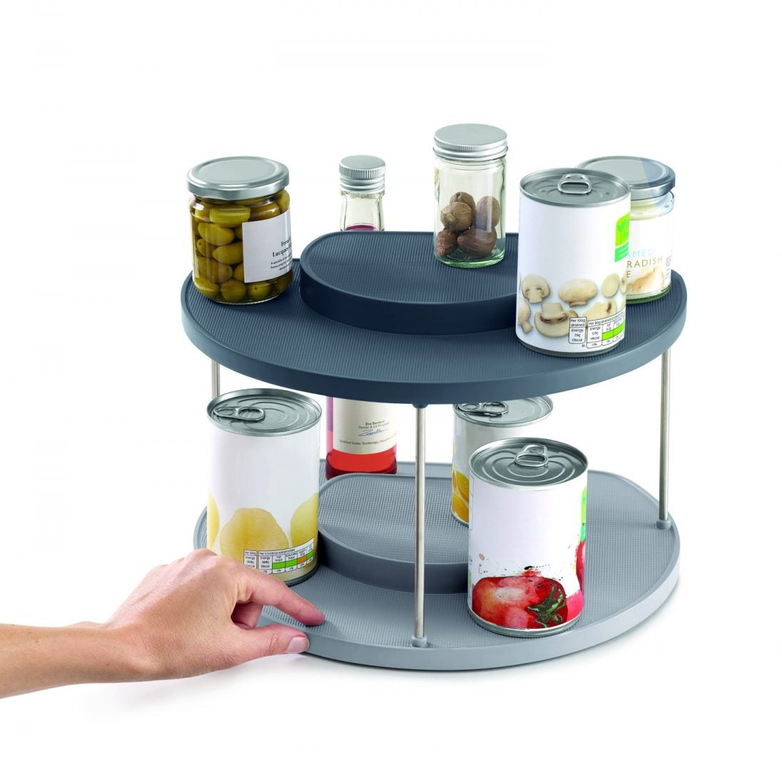 Joseph Joseph Cupboard Store 2Tier Rotation ORG Grey - Medaid International