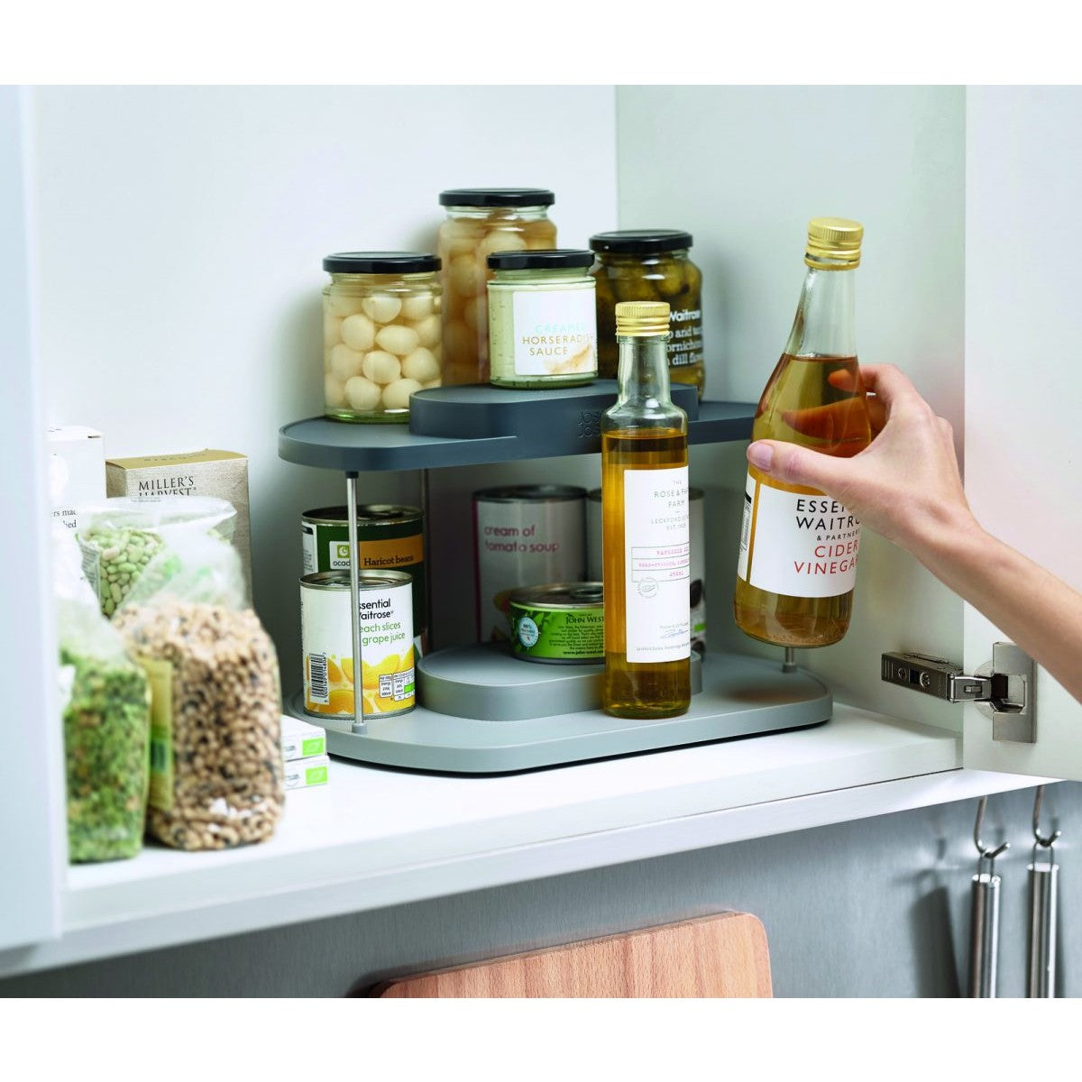 Joseph Joseph Cupboard Store 2Tier Rotation ORG Grey - Medaid International