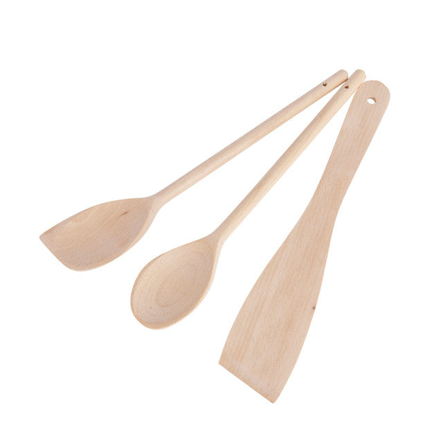 Set of Three Beech Wood Utensils - Medaid International