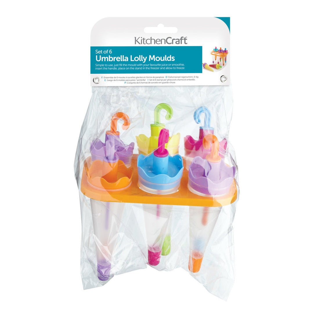 Set of 6 Umbrella Lolly Makers With Stand - Medaid International