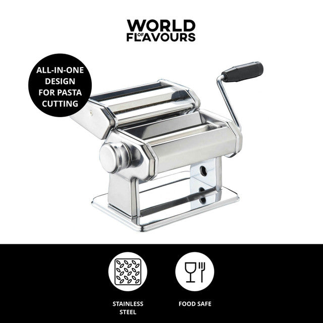 World of Flavours Italian Deluxe Double Cutter Pasta Machine - Medaid International
