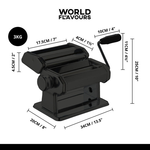 World of Flavours Italian Deluxe Double Cutter Pasta Machine - Medaid International
