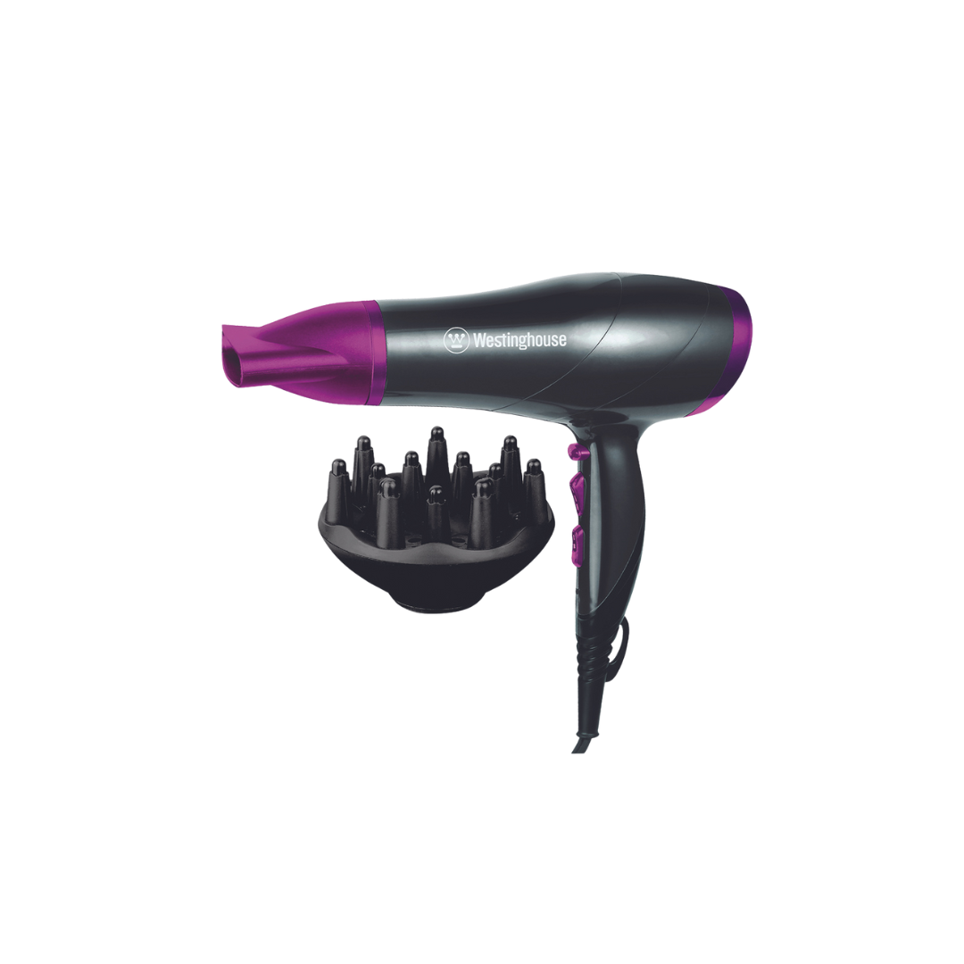 Westinghouse Ionic Hair Dryer with Adjustable Heat and Diffuser 2200 Watt - WH1125 - Medaid International