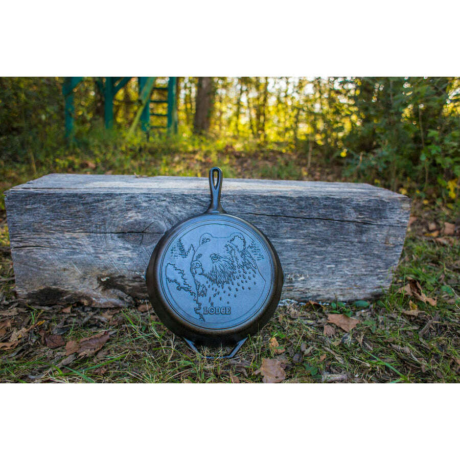 Wildlife Series 30cm Cast Iron Bear Skillet - Medaid International