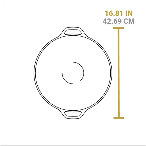36Cm Seasoned Cast Iron Wok - Medaid International