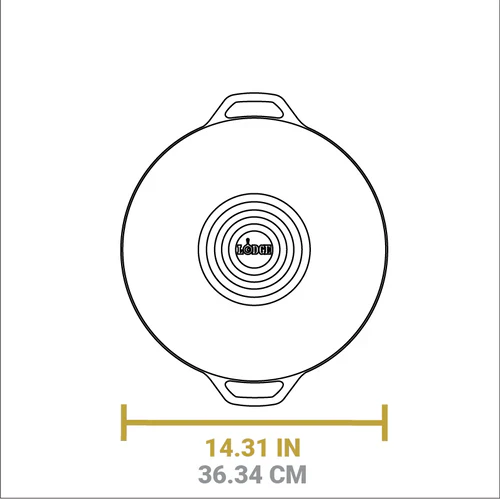 36Cm Seasoned Cast Iron Wok - Medaid International