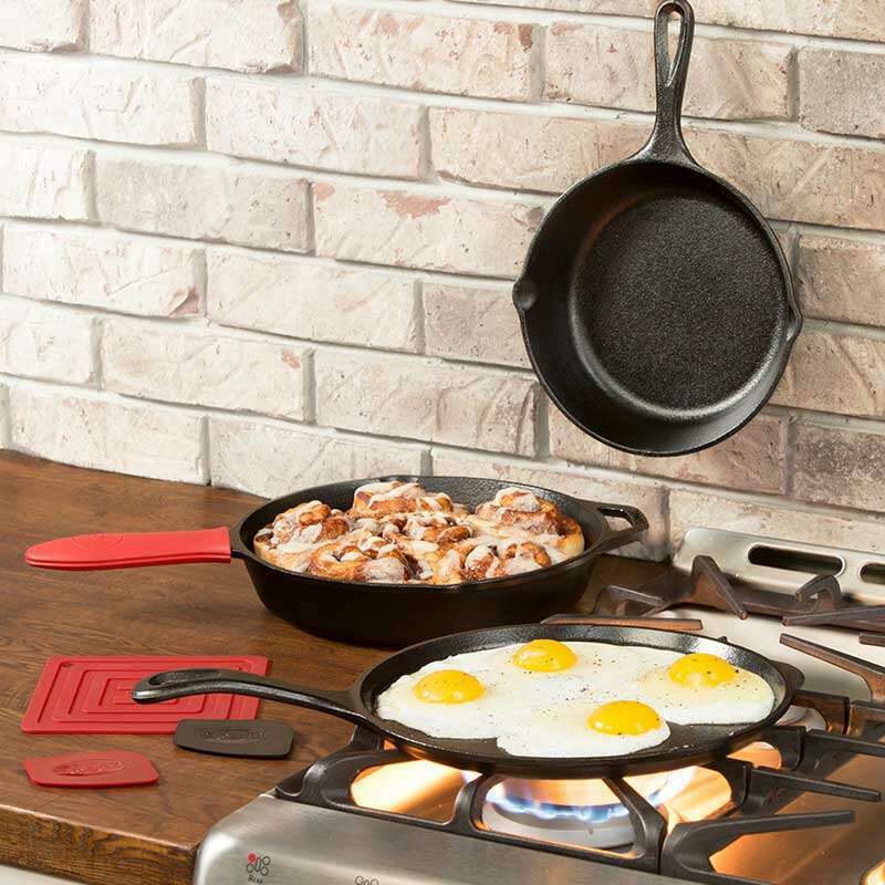 Lodge Seasoned Cast Iron Pan Set of 3 - Medaid International