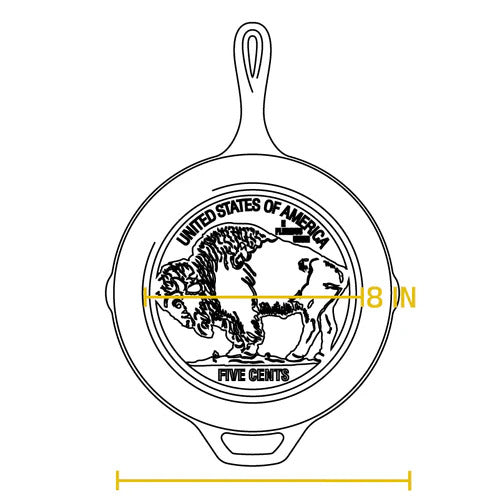 Wildlife Series 26cm Buffalo Nickel Skillet - Medaid International