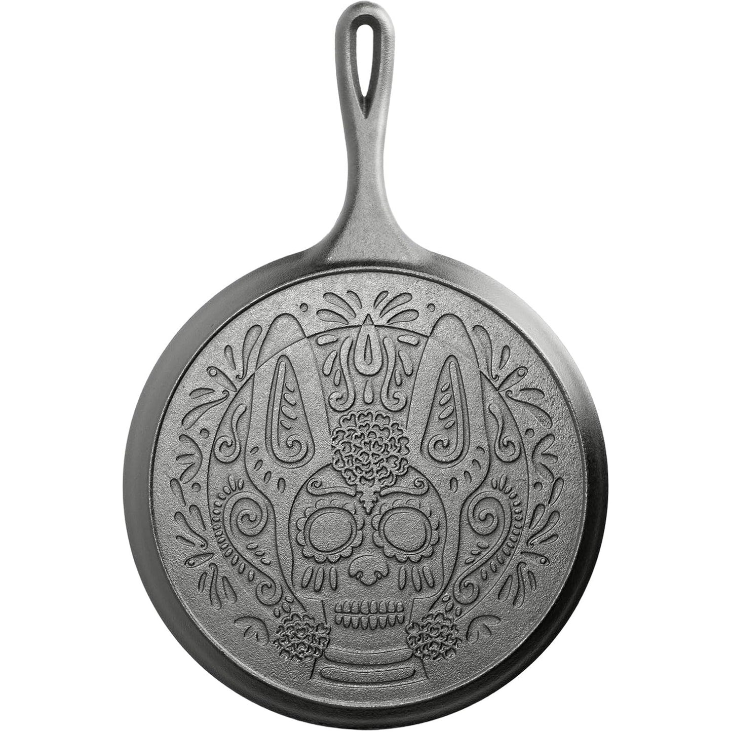 Day of the Dead 27cm Sugar Skull Cast Iron Griddle - Medaid International