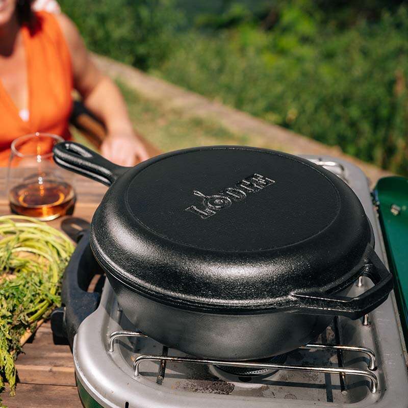 2.8L Seasoned Cast Iron Combo (Casserole+Fry Pan) Cooker - Medaid International