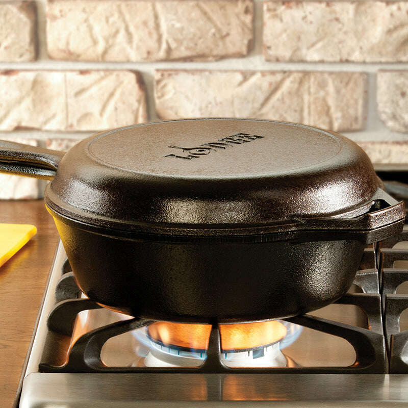 2.8L Seasoned Cast Iron Combo (Casserole+Fry Pan) Cooker - Medaid International