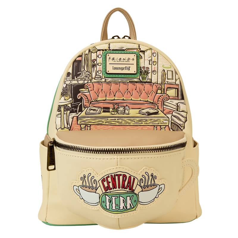 Loungefly! Leather: Friends Central Perk Mini Backpack - Medaid International