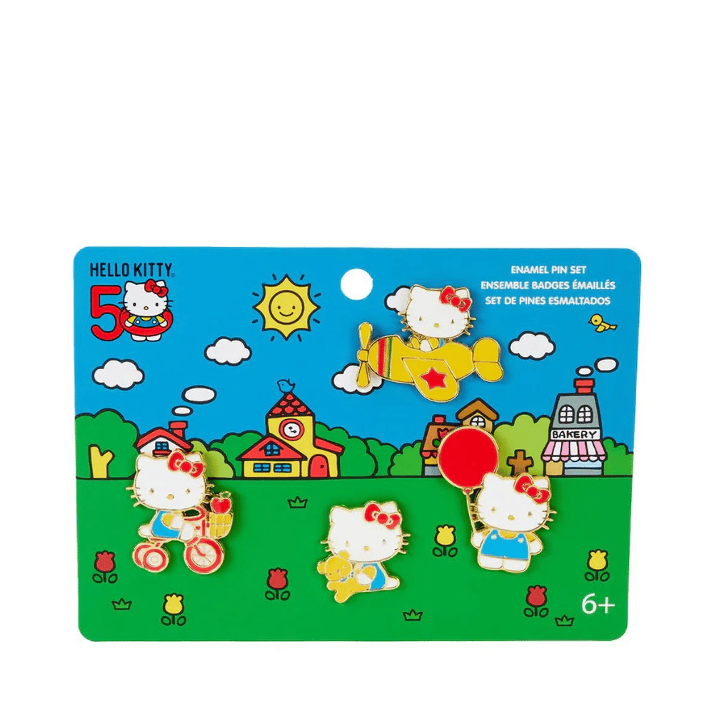 Loungefly! Pin Set: Hello Kitty 50th Anniversary Classic 4 pack - Medaid International