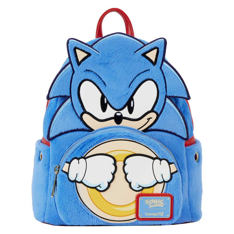 Loungefly! Leather: Sega Sonic The Hedgehog Classic Cosplay Mini Backpack - Medaid International