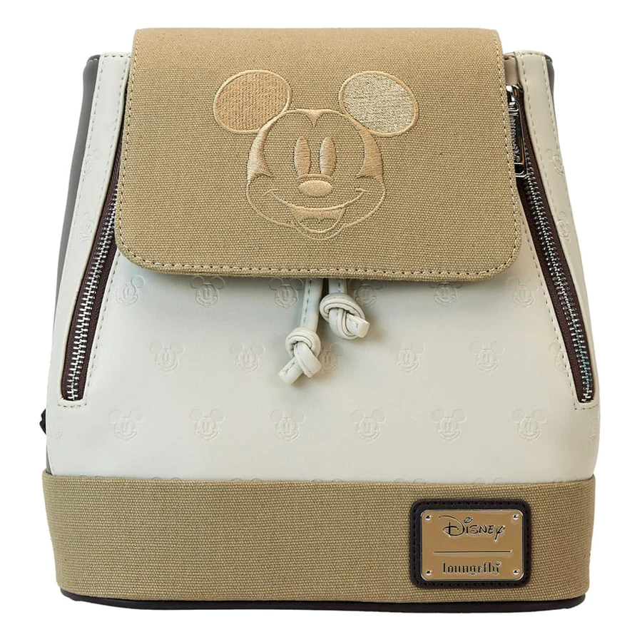 Loungefly! Leather: Disney Mickey and Friends Canvas Mini Backpack - Medaid International