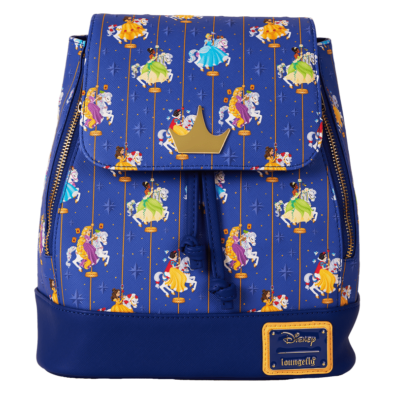 Loungefly! Leather: Disney Princess Carousel Mini Backpack - Medaid International