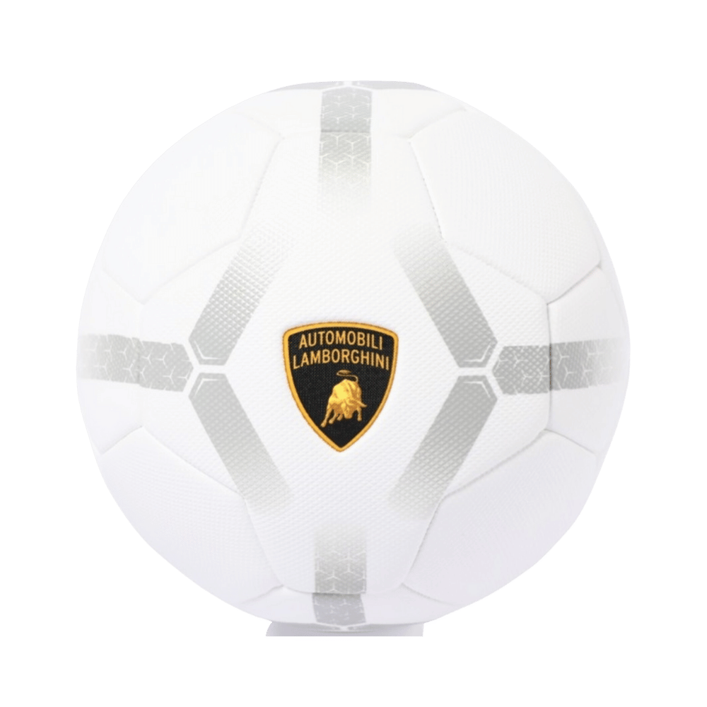 LAMBORGHINI #5 MACHINE SEWING PVC SOCCER BALL - WHITE - Medaid International