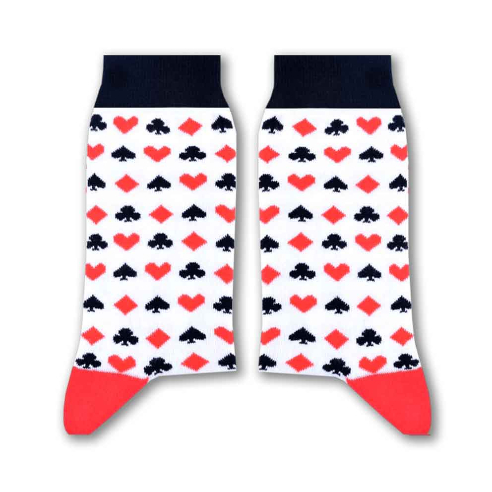 Cards (White) Socks (Long) - Size 36-40 - Medaid International