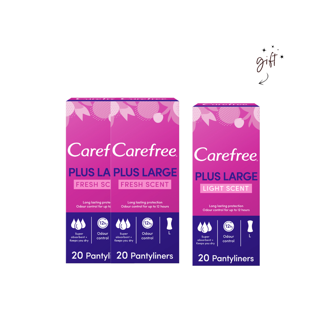 Carefree Large Fresh 20's + Panty Liners Gift - Medaid