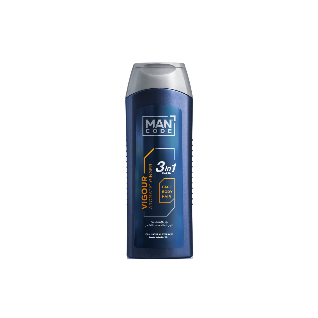 Mancode 3in1 Wash Vigour With Ginger Extracts 400ml - Medaid
