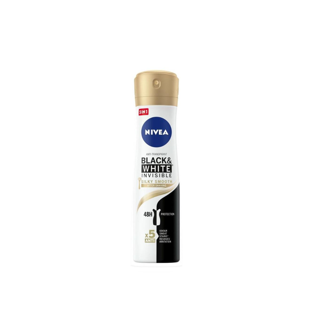 Nivea Black & White Invisible Silky Smooth Deodorant Spray 150ml - Medaid International