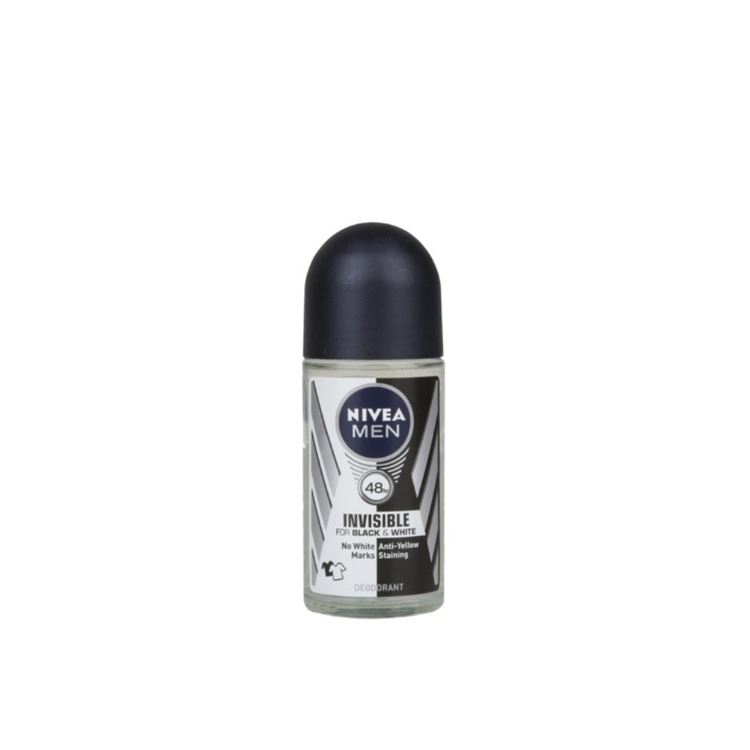 Nivea Men Invisible Black & White Roll-On Deodorant 50ml - Medaid International