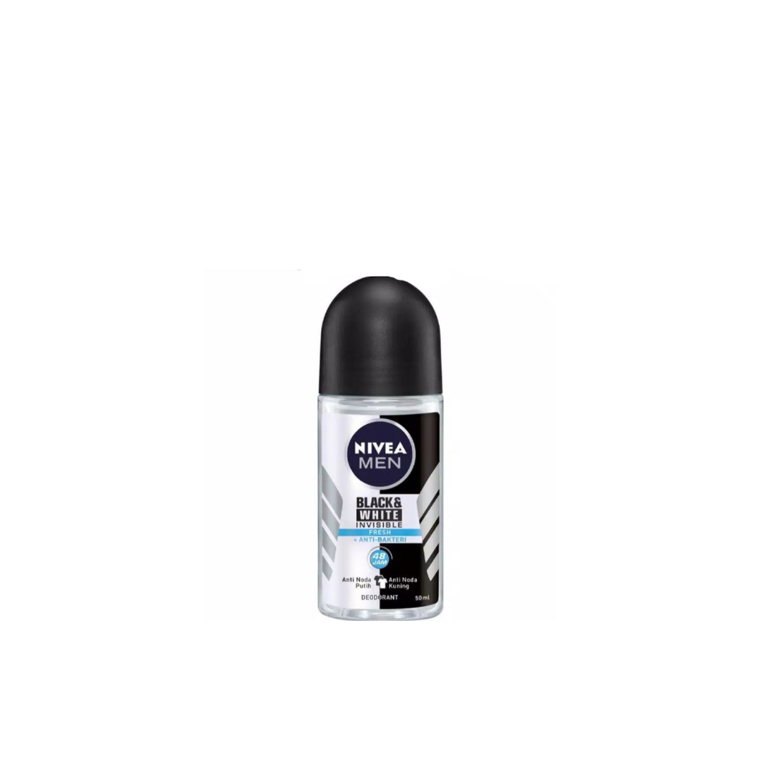 Nivea Black & White Invisible Fresh Deodorant Roll-On For Men 50ml - Medaid International