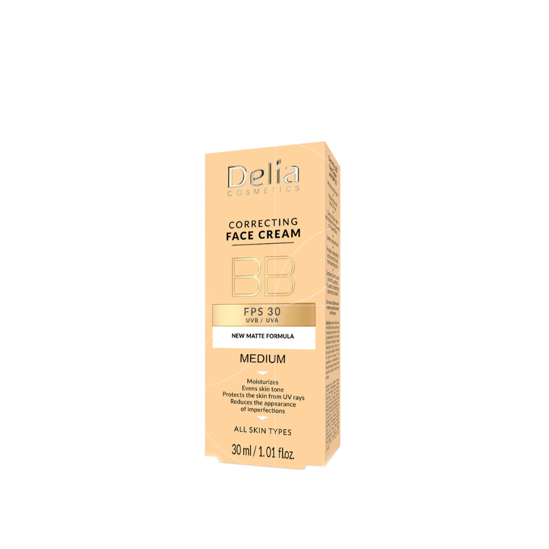 Delia Face Correcting BB Cream Medium SPF 30 30ml - Medaid