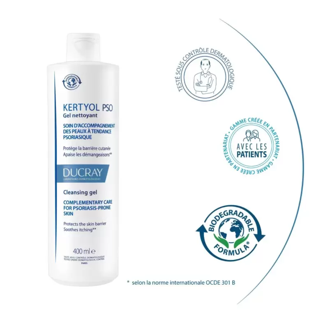 Ducray Kertyol Psoriasis Gel For Psoriasis-Prone Skin 400ml - Medaid