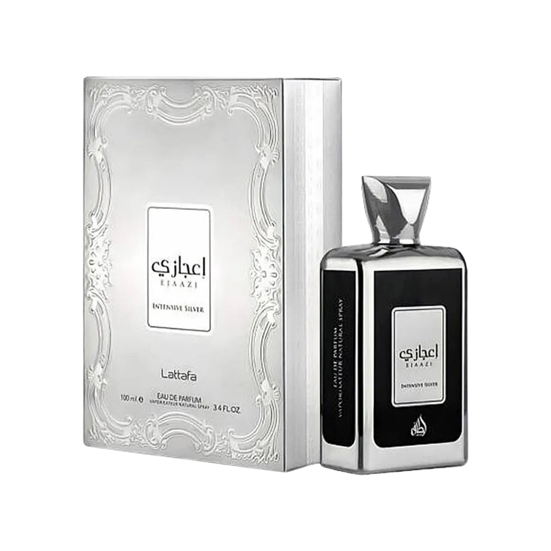 Lattafa Ejaazi Intensive Silver Eau De Parfum Pour Homme & Femme - 100ml - Medaid