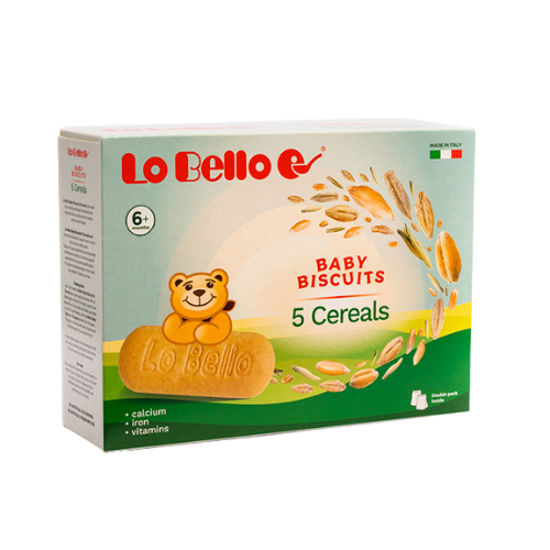 Lo Bello Biscuits 5 Cereals - 6 months+ - Medaid