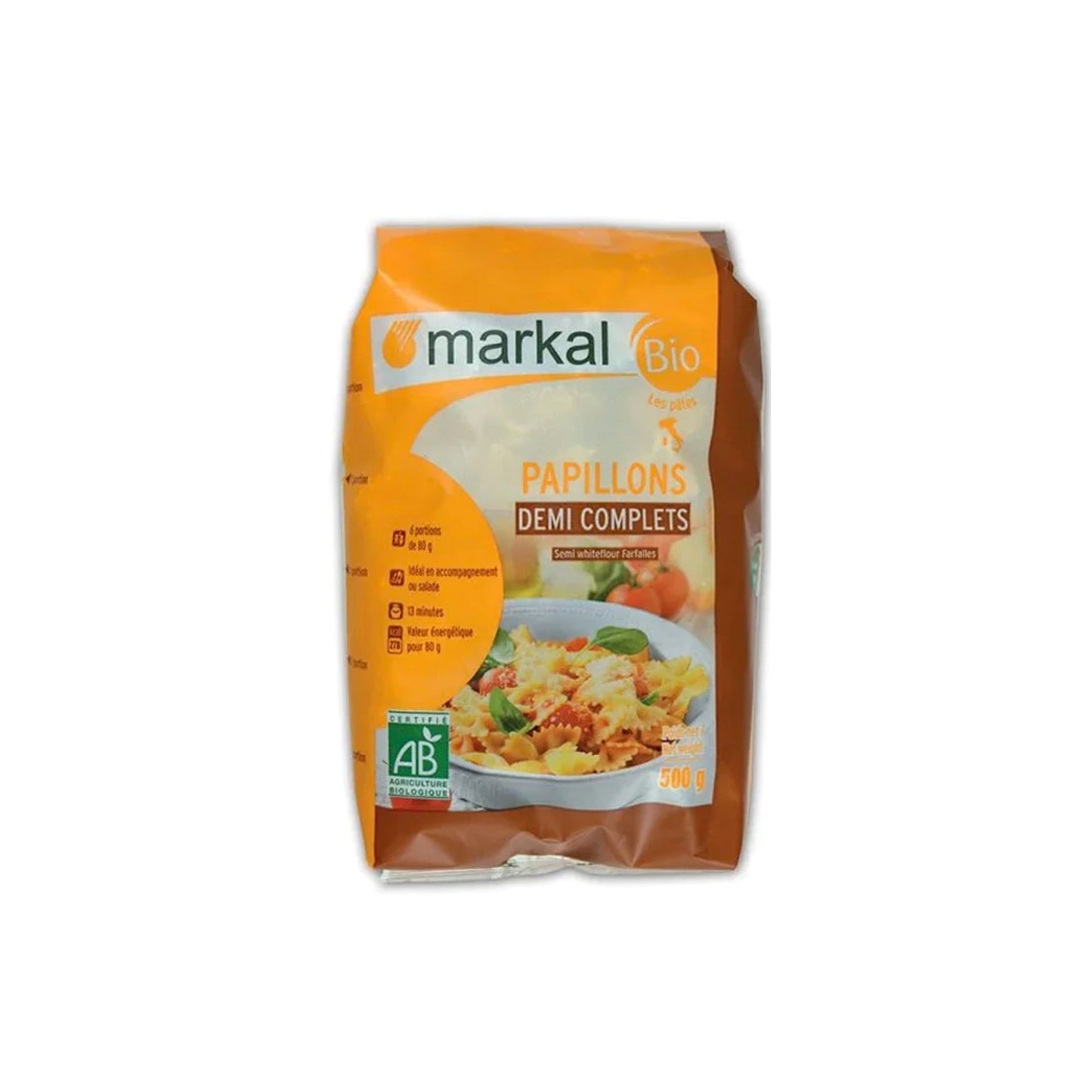 MARKAL SEMI WHOLEGRAIN BUTTERFLY PASTA - Medaid International