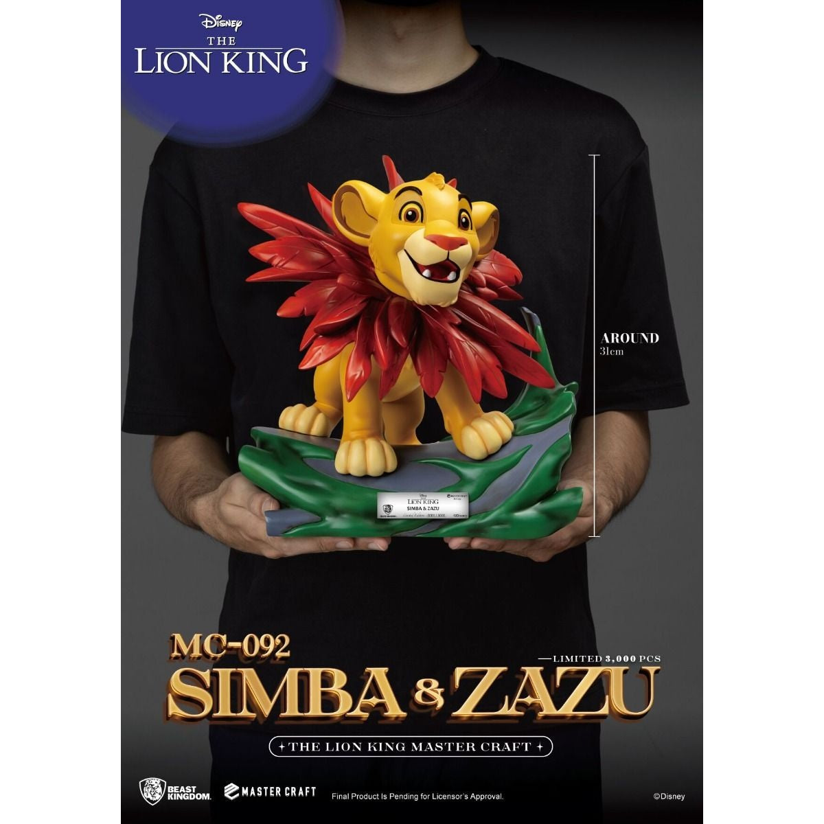 MC-092 The Lion King Master Craft Little Simba & Zazu Master Craft By Beast Kingdom - Medaid International