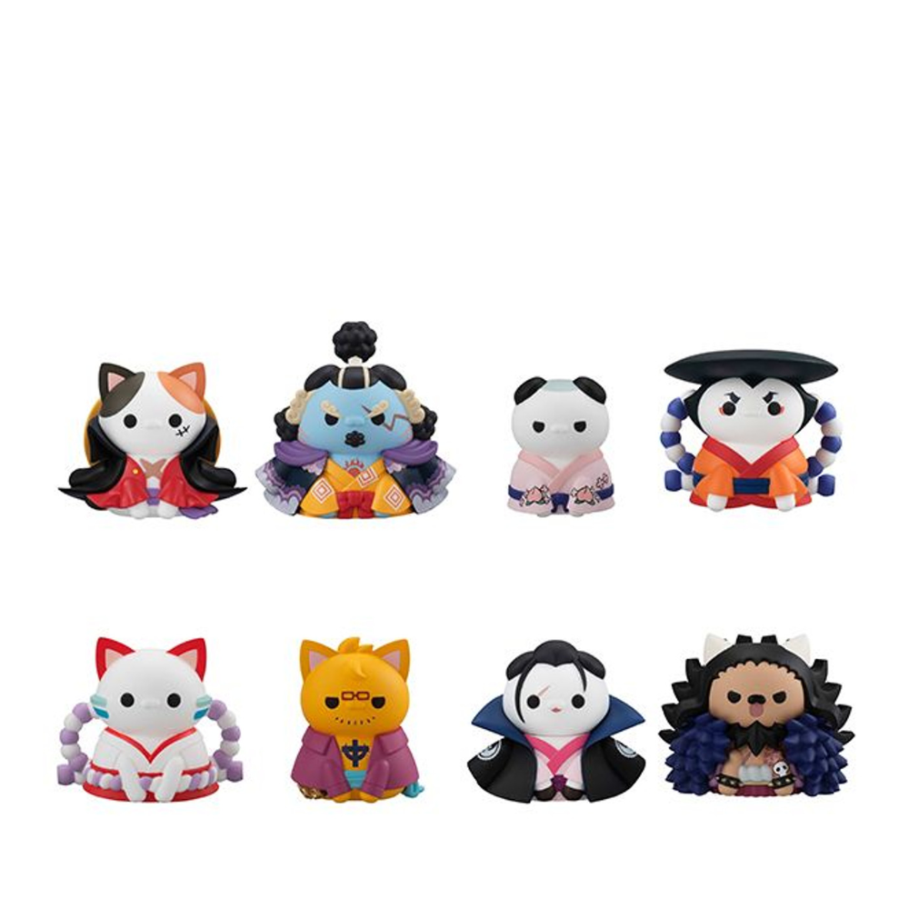 One Piece Nyan Piece Nyan Ver. Luffy In Wano Kuni Mega Cat Project Collectible (1 Random) - Medaid International