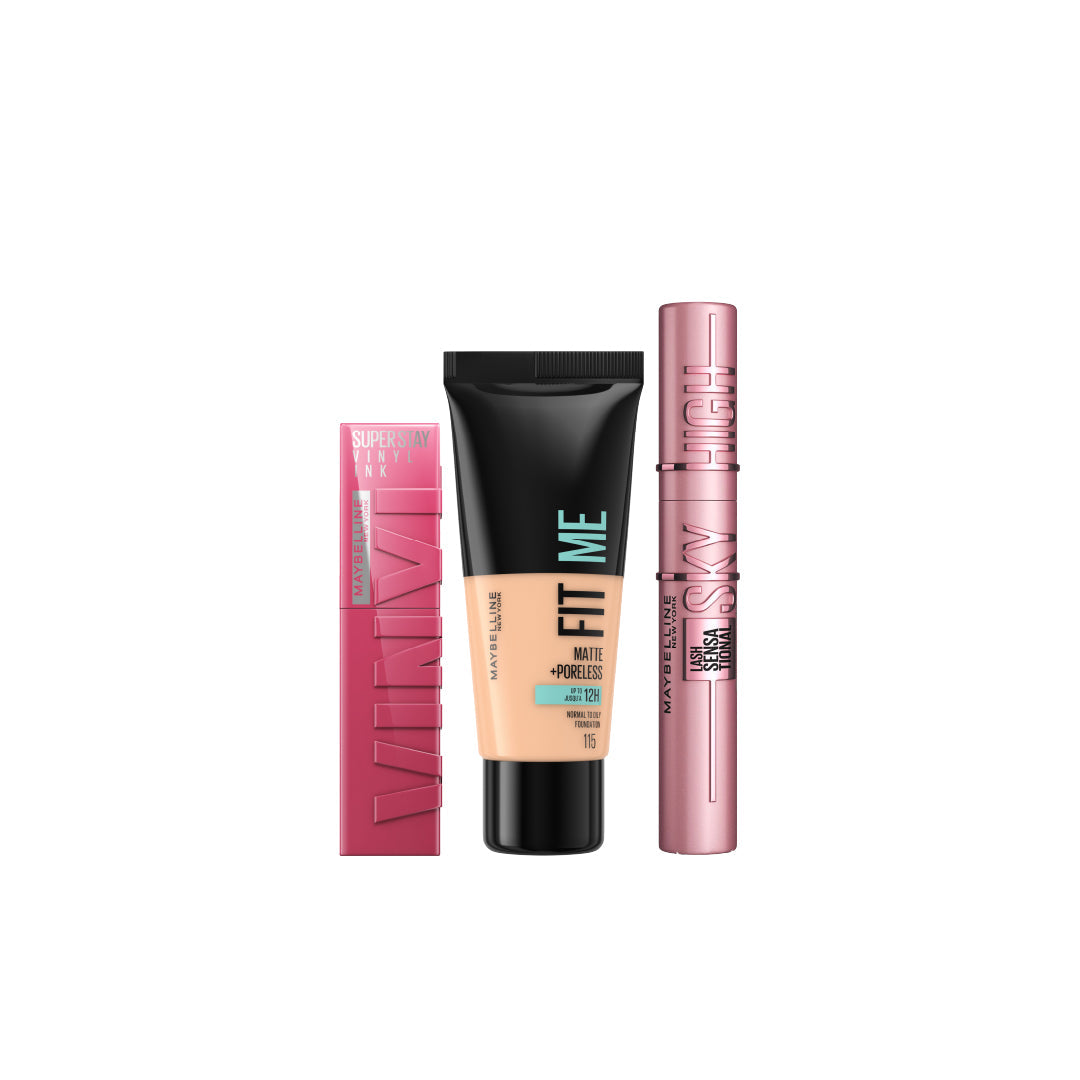 Maybelline Fit Me x Sky High x Vinyl Ink Bundle At 25% Off - Medaid International