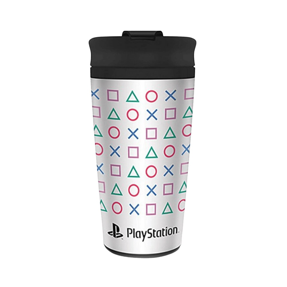 PLAYSTATION - SHAPES - (METAL TRAVEL MUG) By Pyramid - Medaid International
