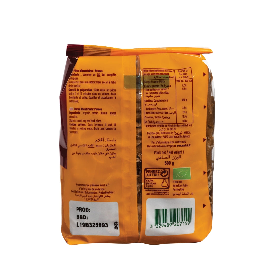 Organic Whole Penne Pasta - Medaid International