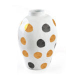 40 CM Modern Creative Ceramic Vase with Polka Dots for Living Room Office Porch Desktop - Medaid International