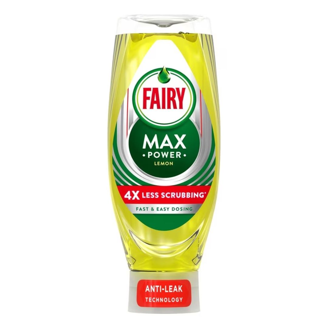 Fairy Washing Up Liquid Max Power Lemon - 640ml - Medaid International