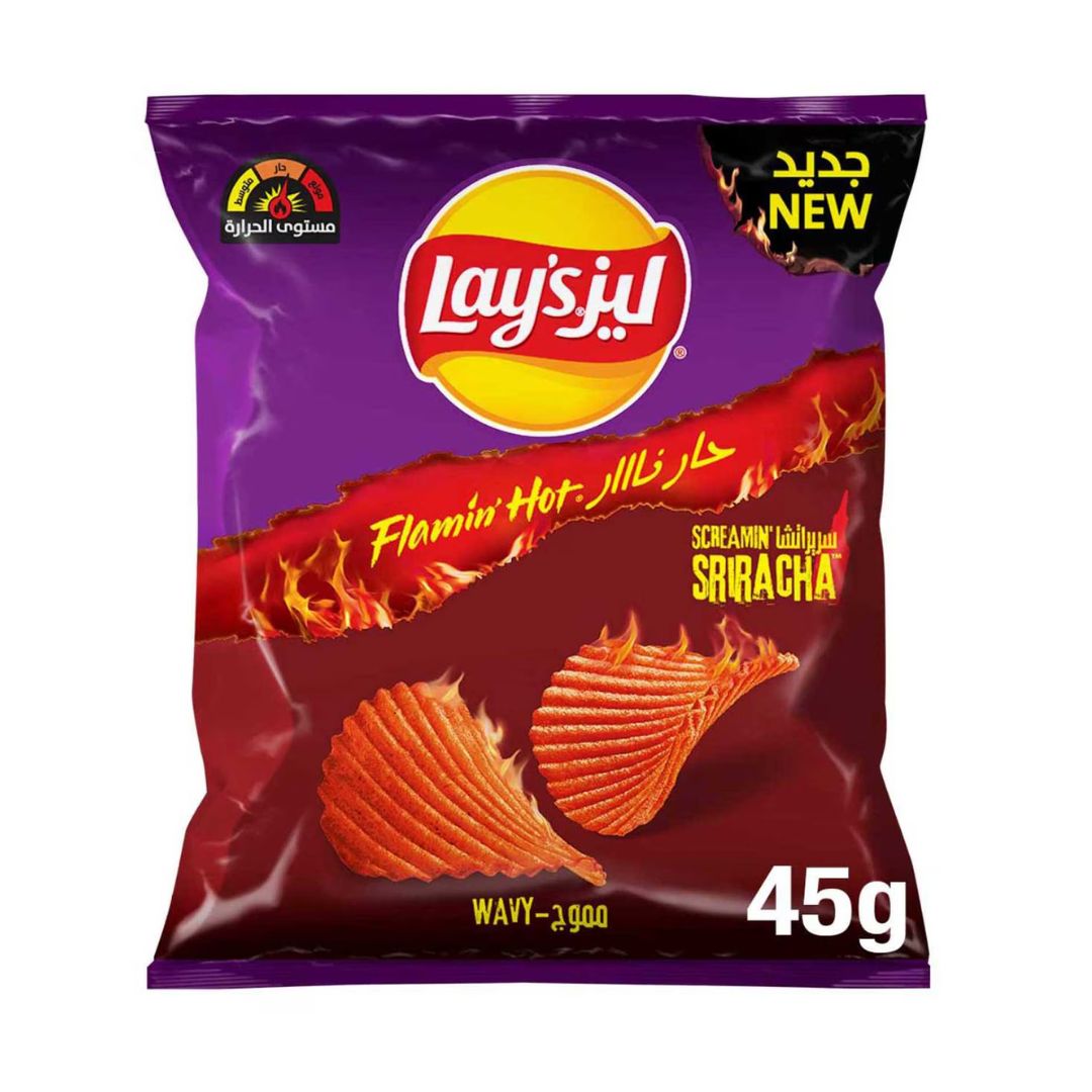 Lays flamin hot sriracha (KSA) 45g - Medaid International