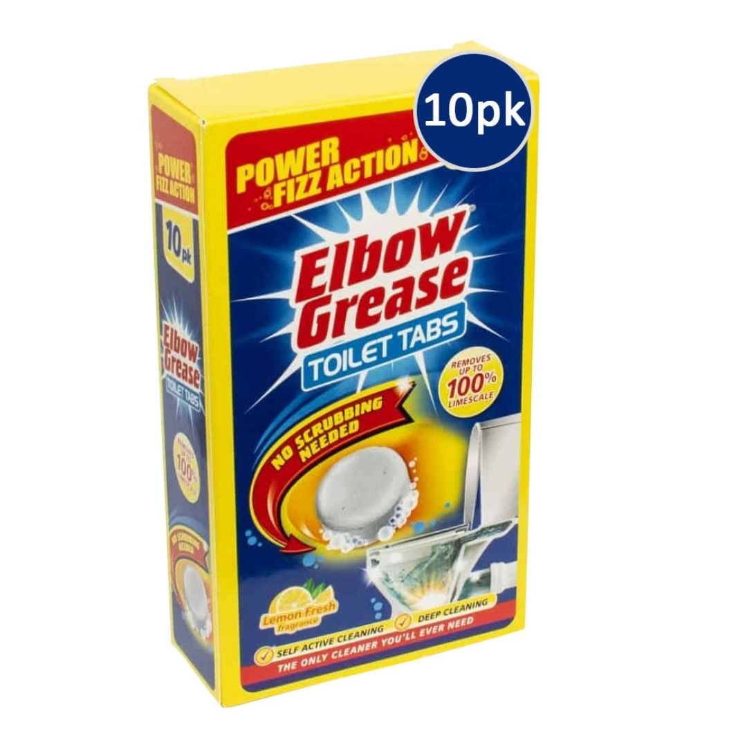 ELBOW GREASE 10X30G TOILET TABS - Lemon Fresh - Medaid International