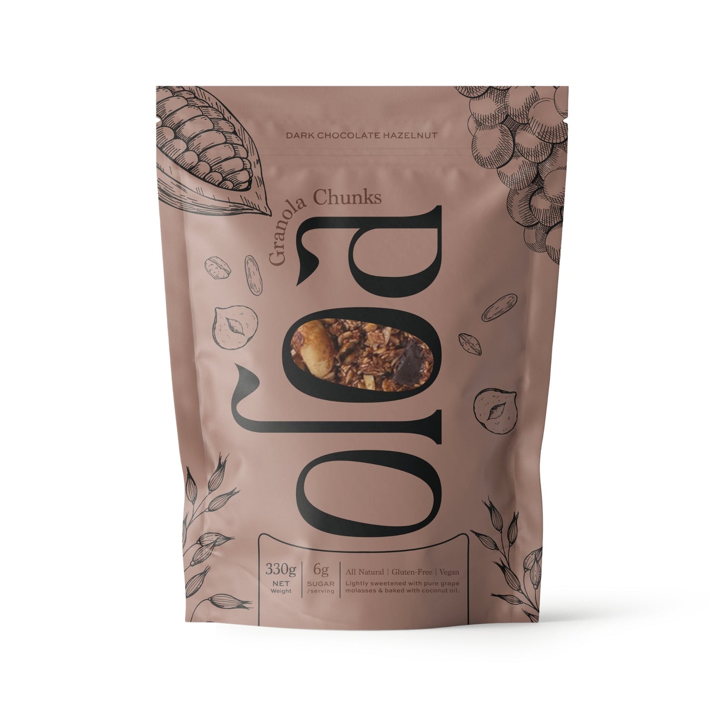 Dark Chocolate Hazelnut Granola Chunks - Medaid International