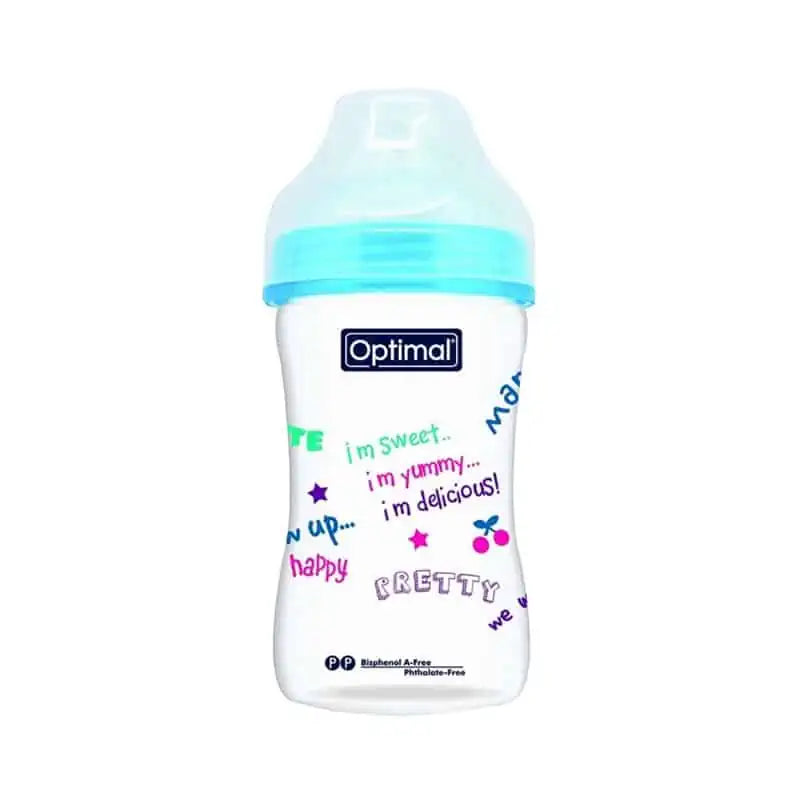 Optimal P.P. extra wide neck feeding bottle 240ml extra wide for 6+ month - Medaid - Lebanon