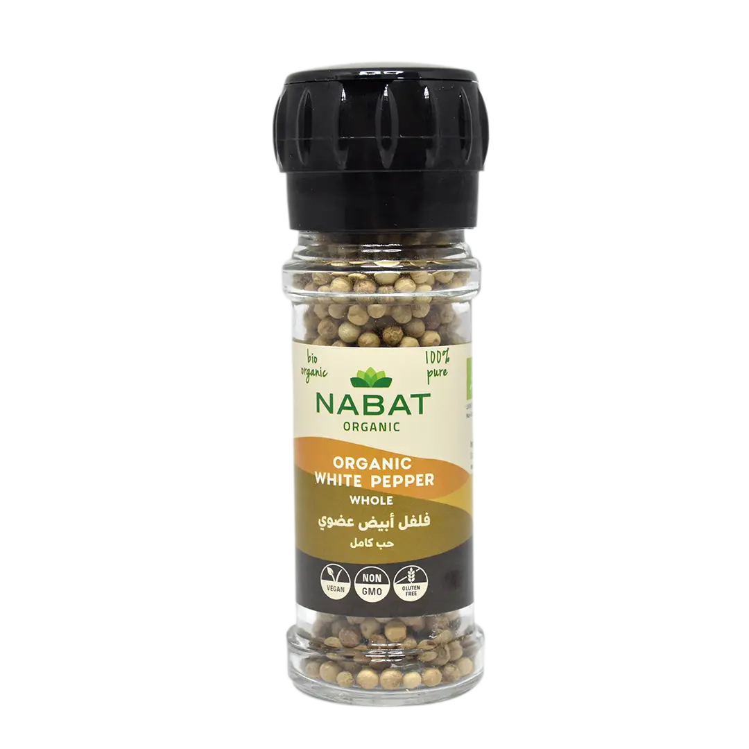Organic White Pepper Whole - Grinder - Medaid International