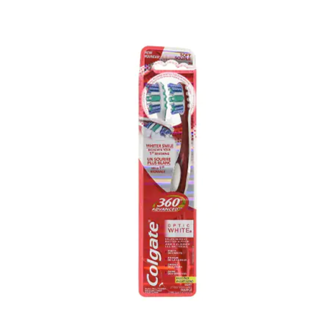 Colgate 360 Toothbrush Optic White Soft Buy 1 Get 1 Free - Medaid International