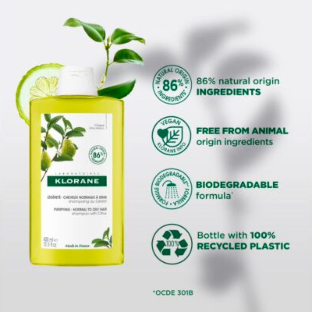 Klorane Shampoo With Citrus Pulp For Normal To Oily Hair 200ml - Medaid