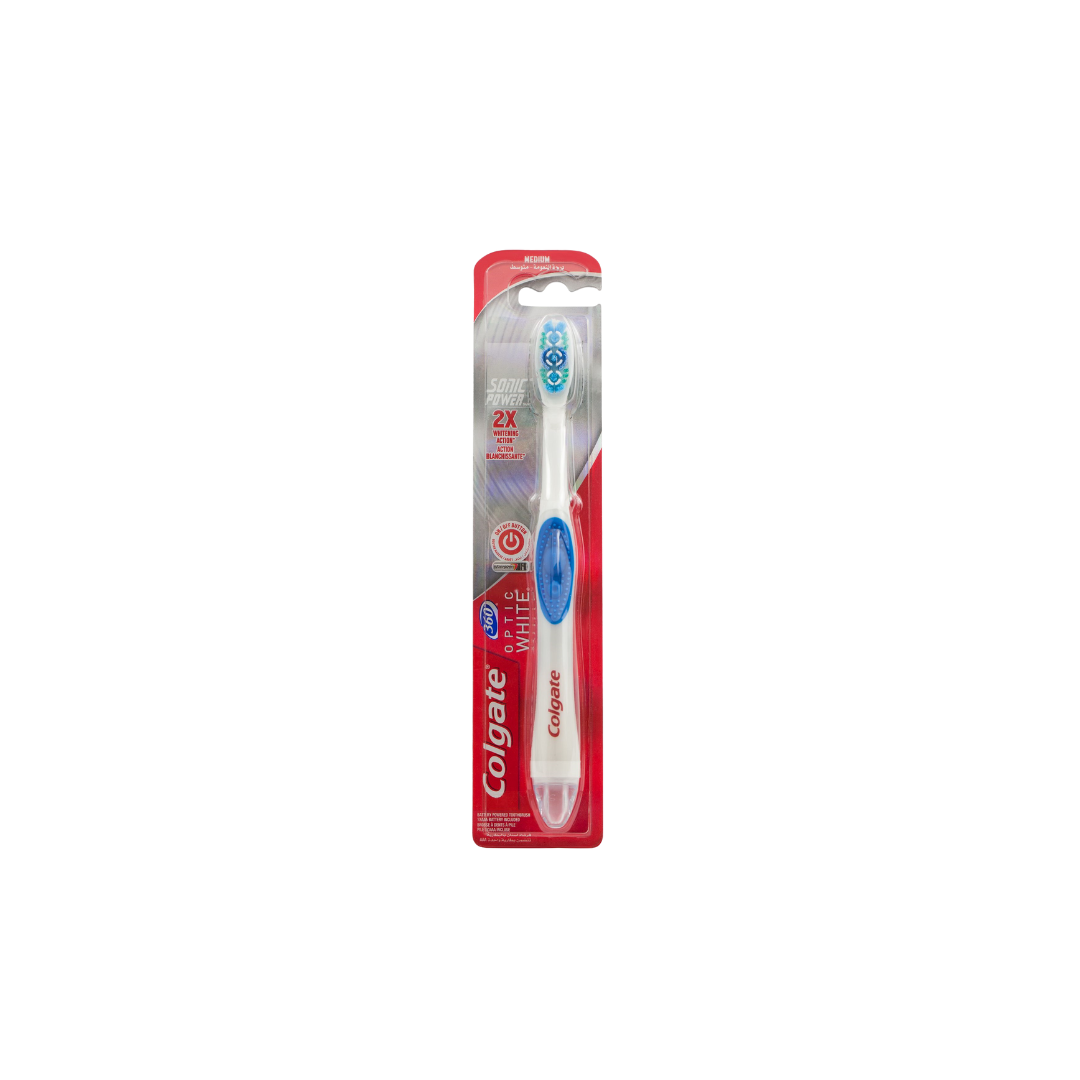 Colgate 360 Degrees Optic White Power Toothbrush - Medaid International