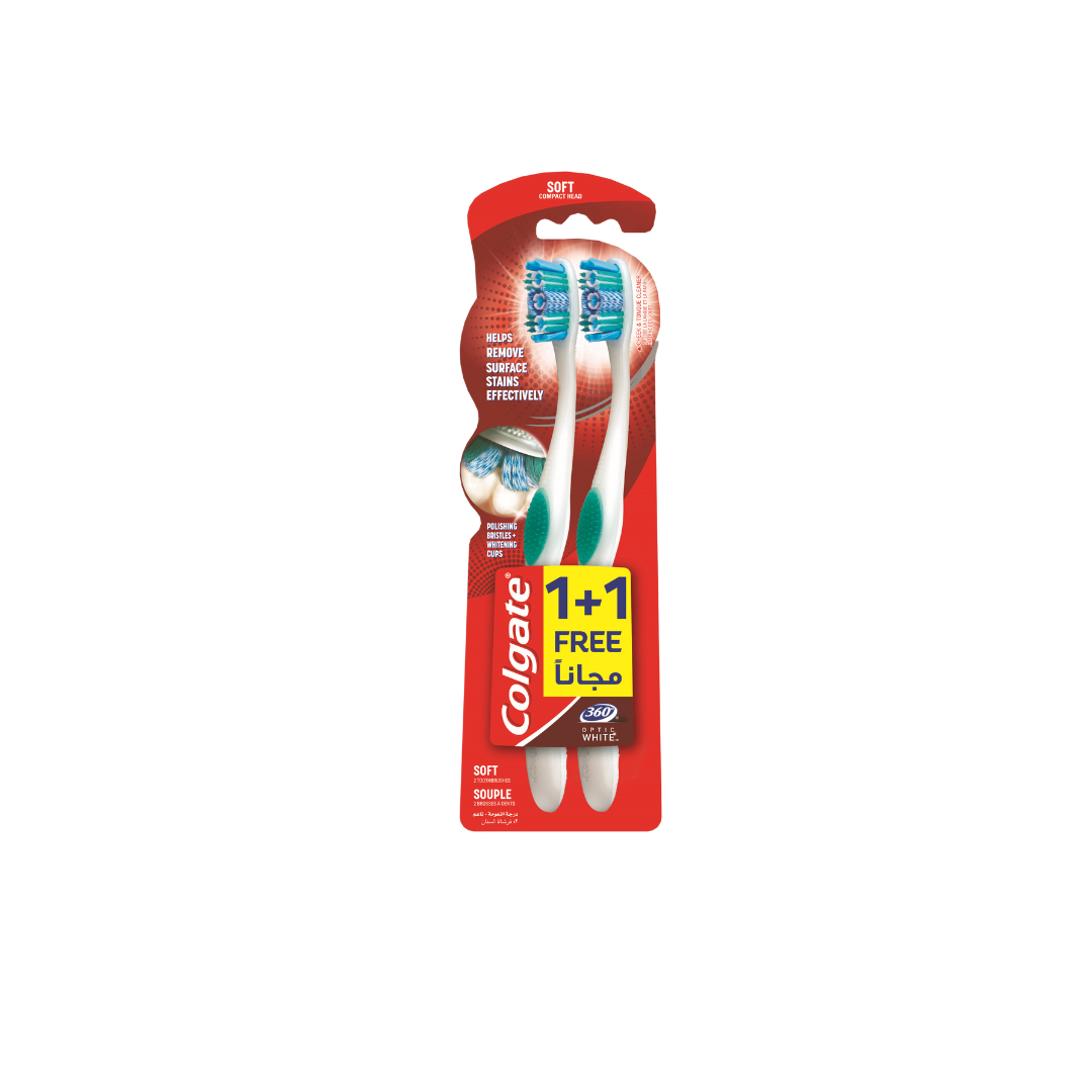 Colgate Optic White Toothbrush Soft Twin Pack - Medaid