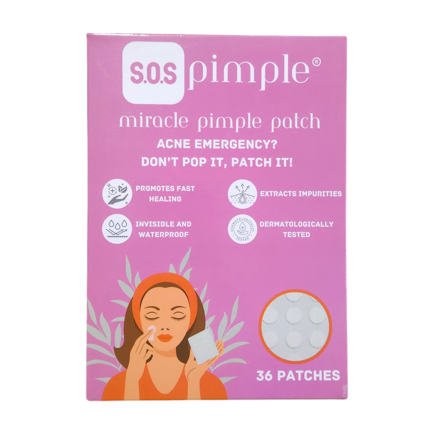 SOS Pimple Miracle Pimple Patch (36 Patches) - Medaid